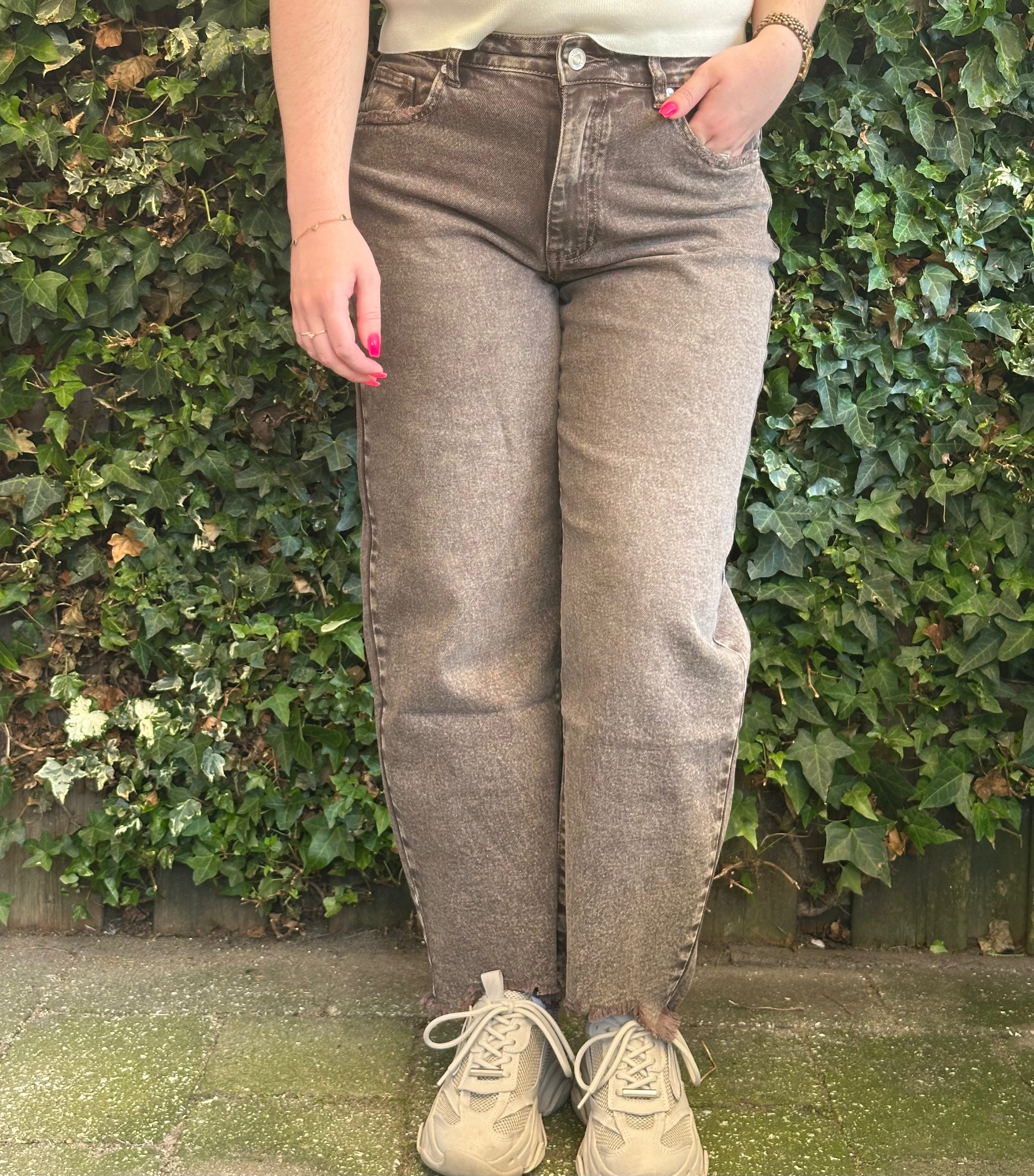 Broek Tessa taupe