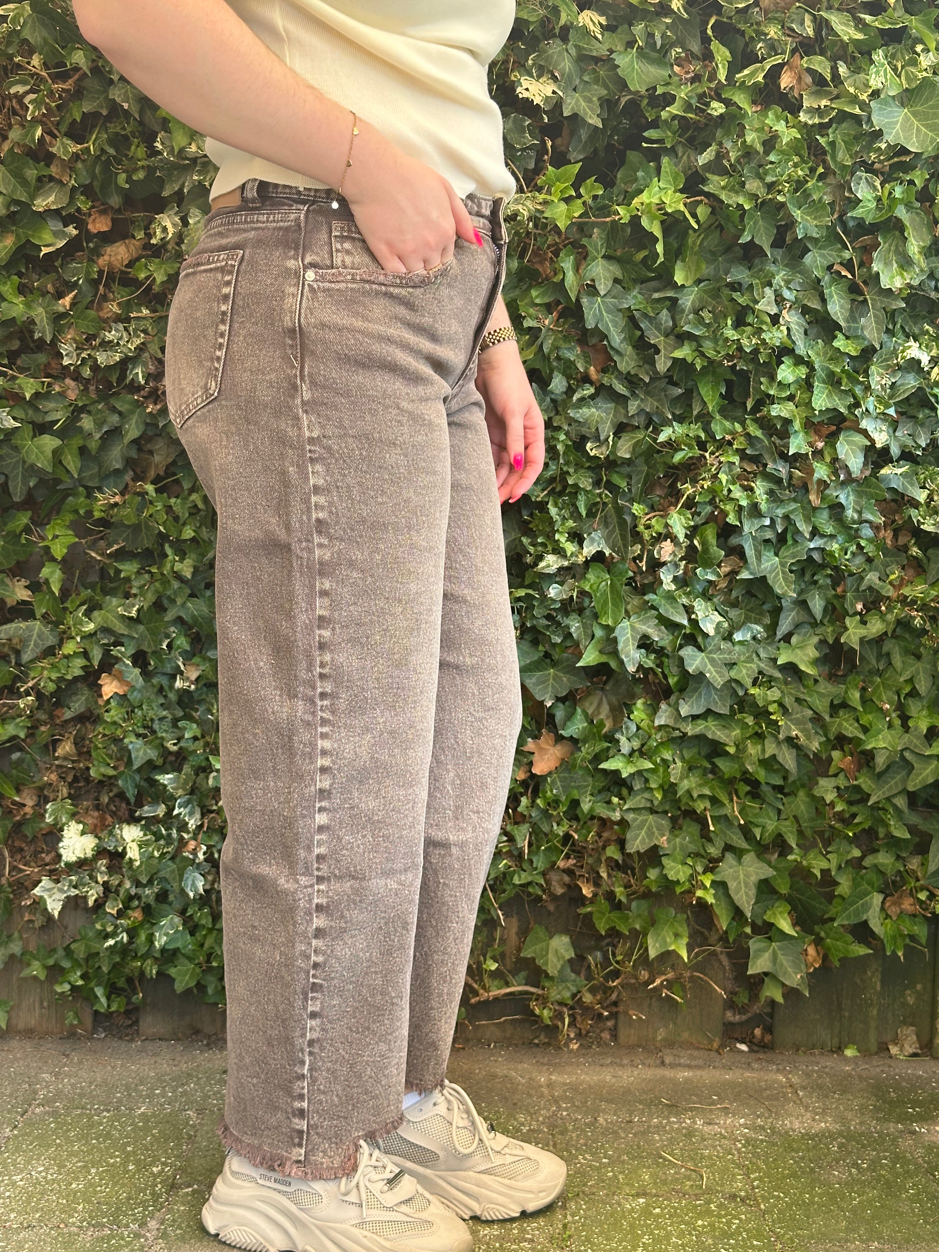 Broek Tessa taupe